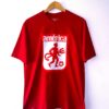 Camiseta roja regular fit «Diablo vintage» inspirada en América