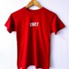 Camiseta roja NIÑO/A «1927» inspirada en América