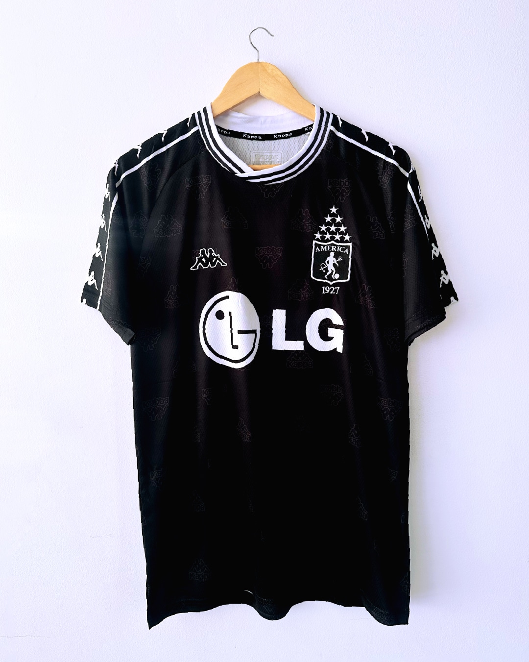 Camiseta retro LG 2000/01 América de Cali  - NEGRA