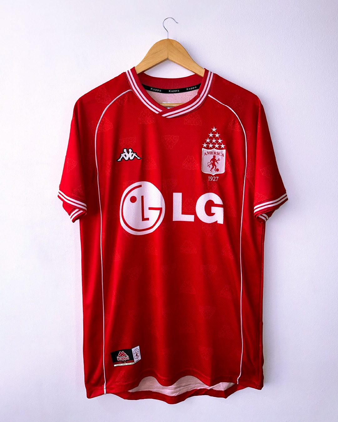Camiseta retro LG 2001 América de Cali  - ROJO