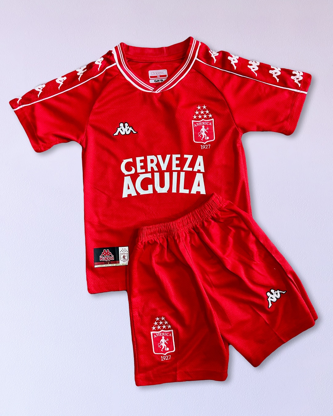 Conjunto retro NIÑO/A - Cerveza Águila 2000 América de Cali